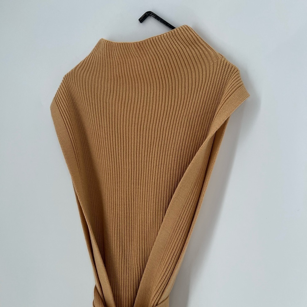 Cos Wool Blend Tabard Knitted Belted Vest - Picture 3 of 9